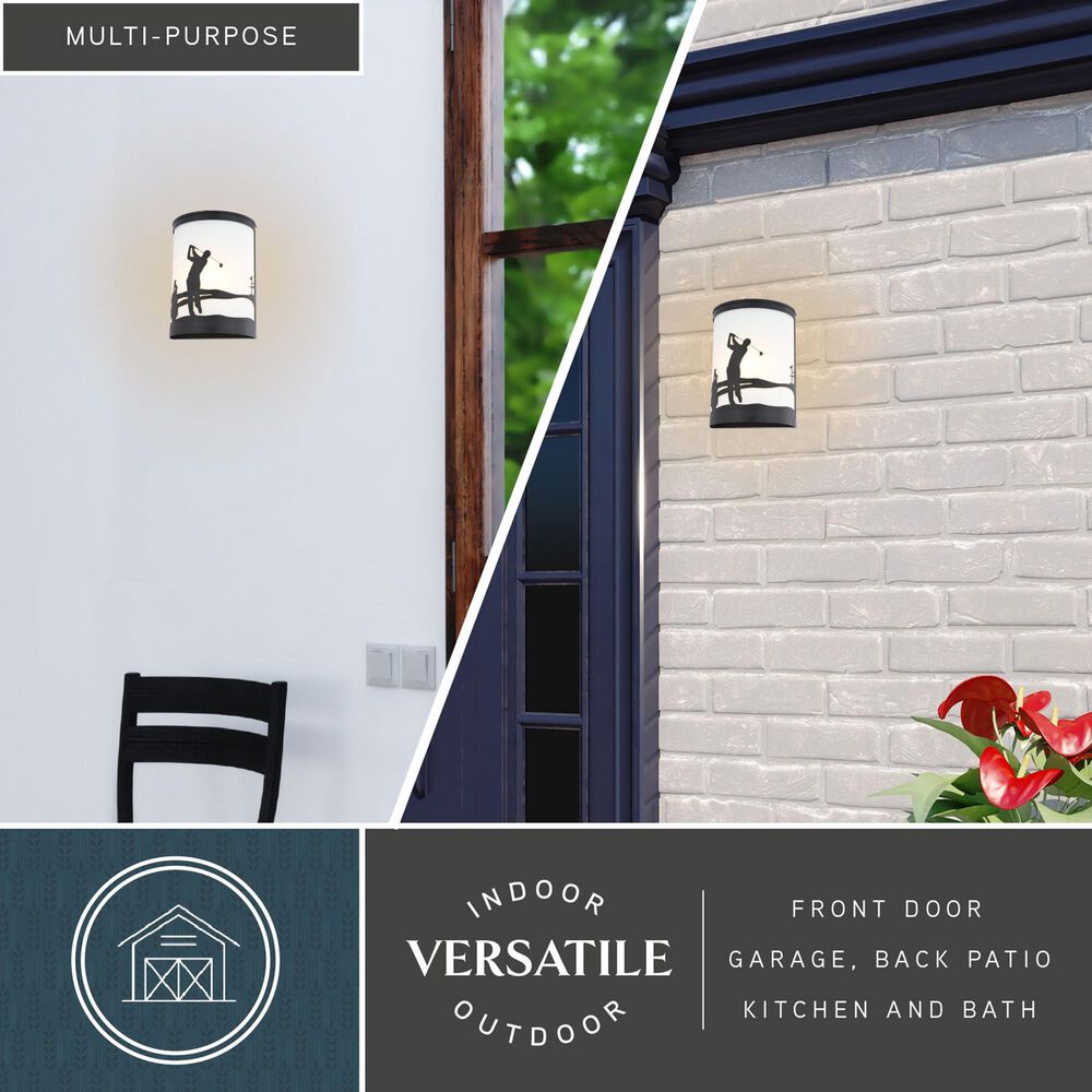 Vaxcel Links 1-Light Wall Sconce in Black, , large