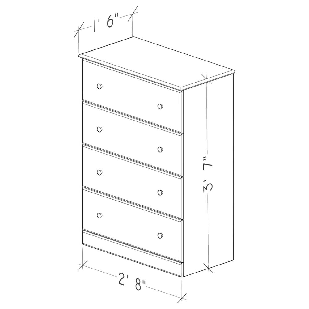 Lemoore Essential 32&quot; 4-Drawer Chest in Park Elm, , large