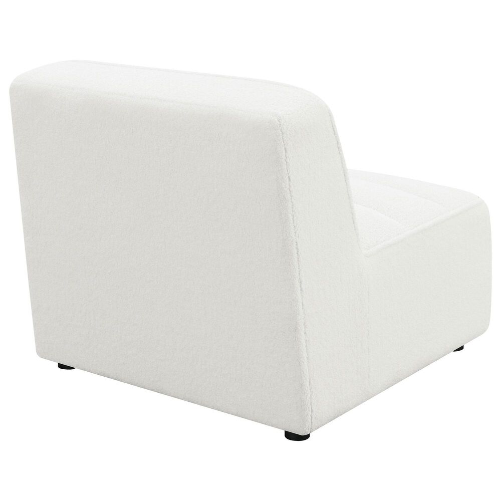 Coaster Sunny Armless Chair in Ivory, , large