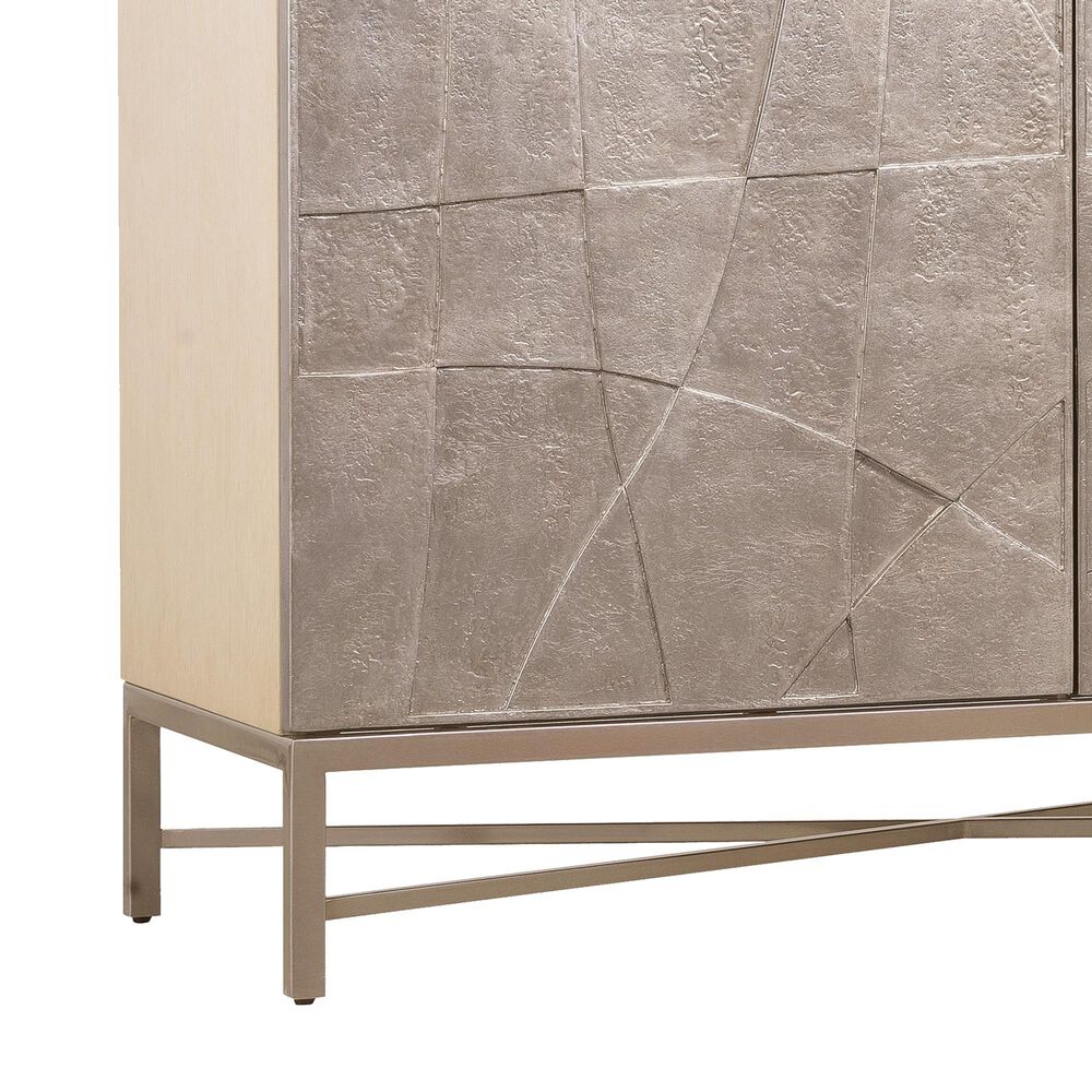 Hooker Furniture Westwood 90&quot; Credenza in Polished Limestone and Silver, , large