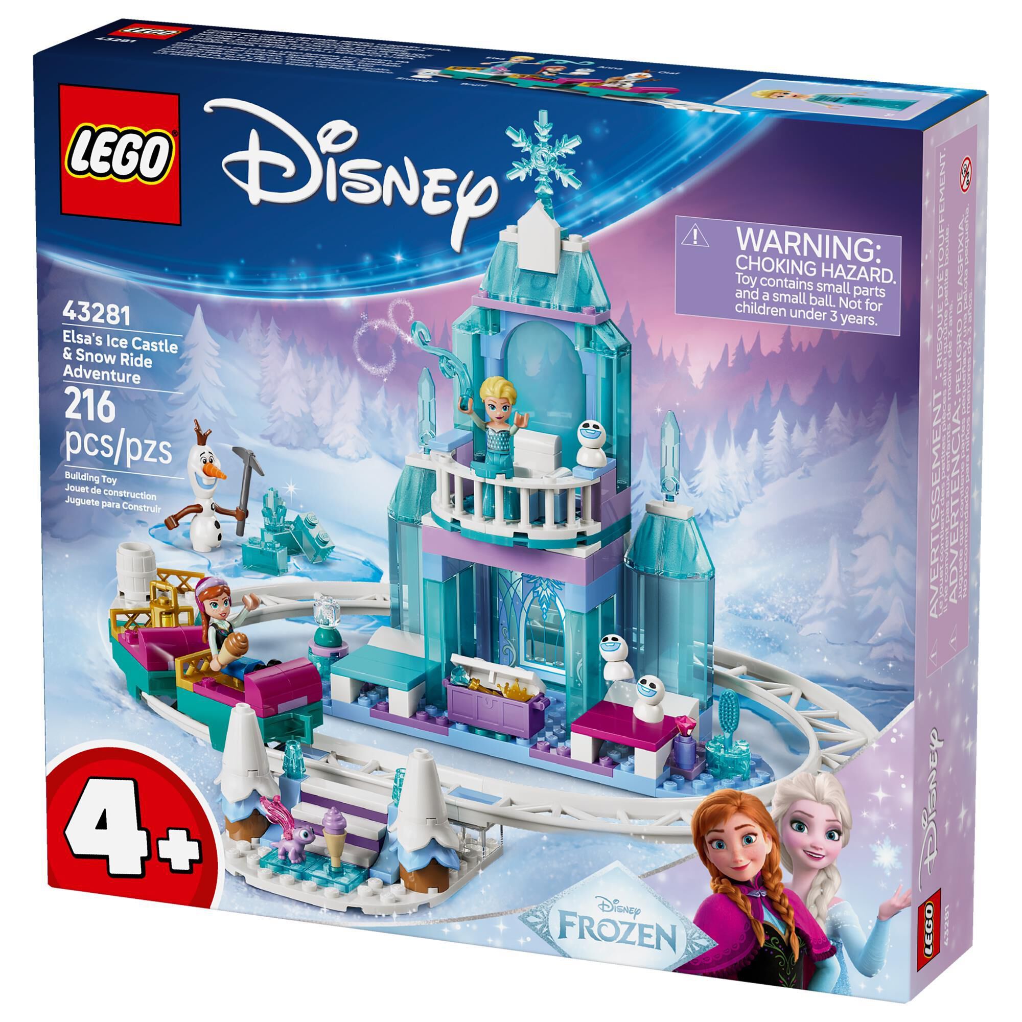 LEGO Disney Elsa's Ice Castle and Snow Ride Adventure Building Set
