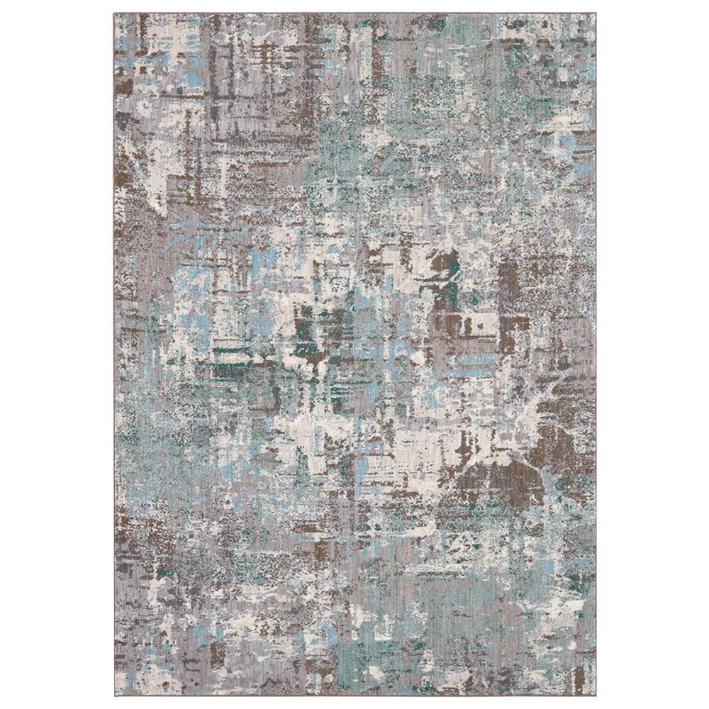 Karastan Enigma Igneous 91686-60138 8" x 11" Jade Area Rug, , large