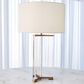 Global Views Y Table Lamp in Clear and Antique Brass, , large