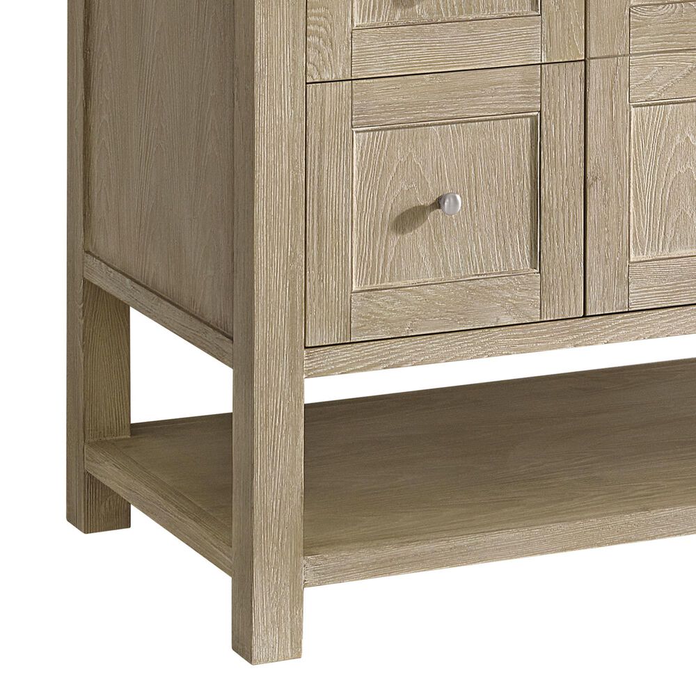 James Martin Vanities Breckenridge 48&quot; Single Vanity in Whitewashed Oak with 3 cm Eternal Marfil Quartz Top, , large