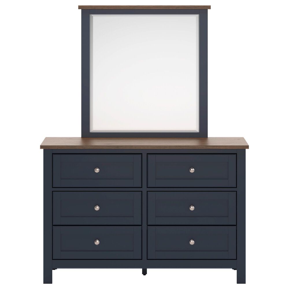 Ashley Landocken 5-Piece Full Bedroom Set in Brown and Blue, , large