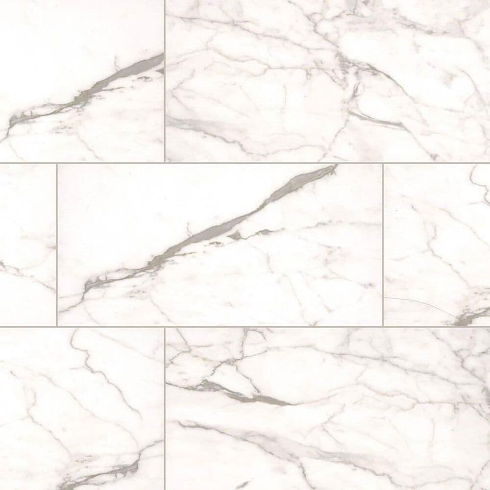 MS International Essentials White Vena 12" x 24" Ceramic Tile, , large