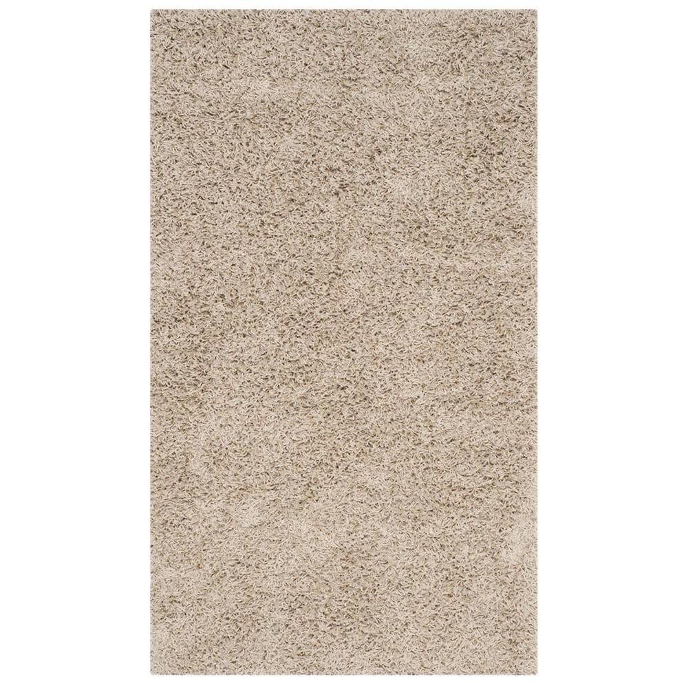 Safavieh Athens Shag SGA119G-3 3&#39; x 5&#39; Beige Area Rug, , large