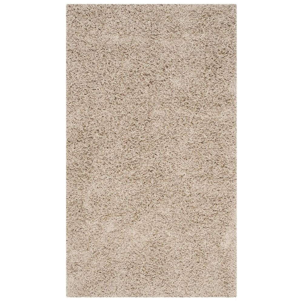 Solid Plush Shag Area Rug, Beige, 3' x 5' Bathroom decorations and