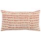 Rizzy Home 14" x 26" Dots Down Filled Lumbar Pillow in Coral and Natural, , large