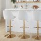 LumiSource Diana Adjustable Barstool with White Faux Leather Upholstery in Gold (Set of 2), , large