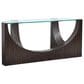 Nicolette Home Beckham Console Sofa Table in Rustic Tavern and Clear, , large