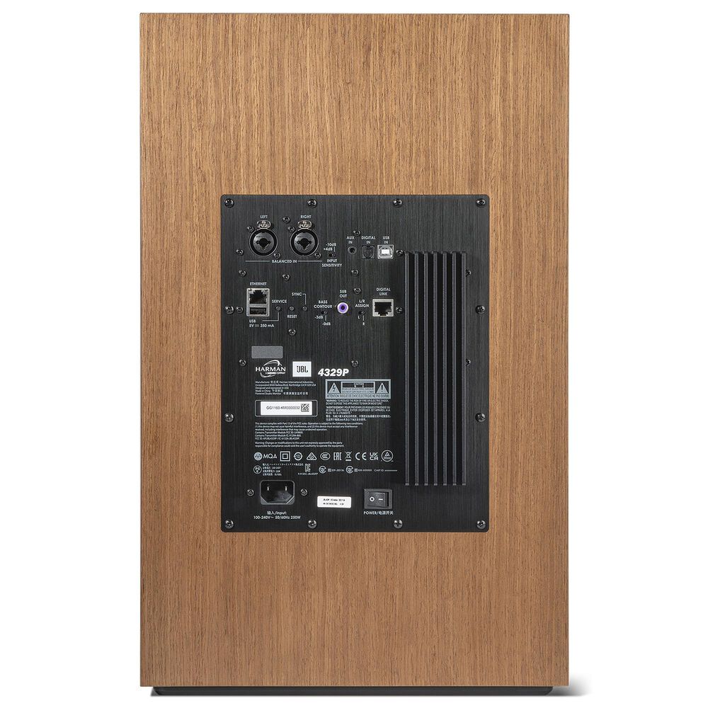 JBL 4329P Studio Monitor Powered Loudspeaker in Natural Walnut, , large
