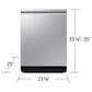 Samsung 24" Bespoke Smart Dishwasher with 3rd Rack Washing System in Fingerprint Resistant Stainless Steel, , large