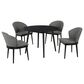 Blue River Arcadia and Juno 5-Piece 42" Dining Set with Charcoal Cushion in Black, , large