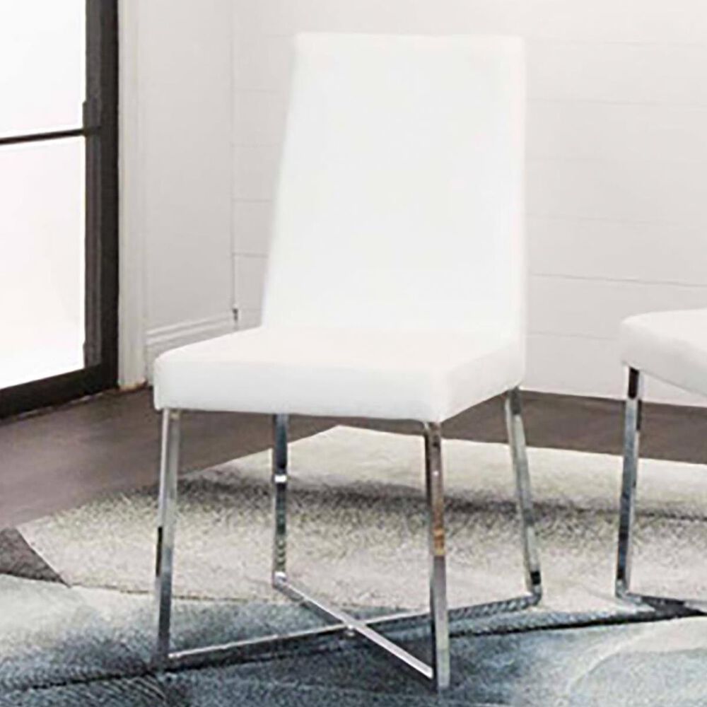 Penny Lane Pasha 24" Counter Stool with White Cushion in Chrome, , large