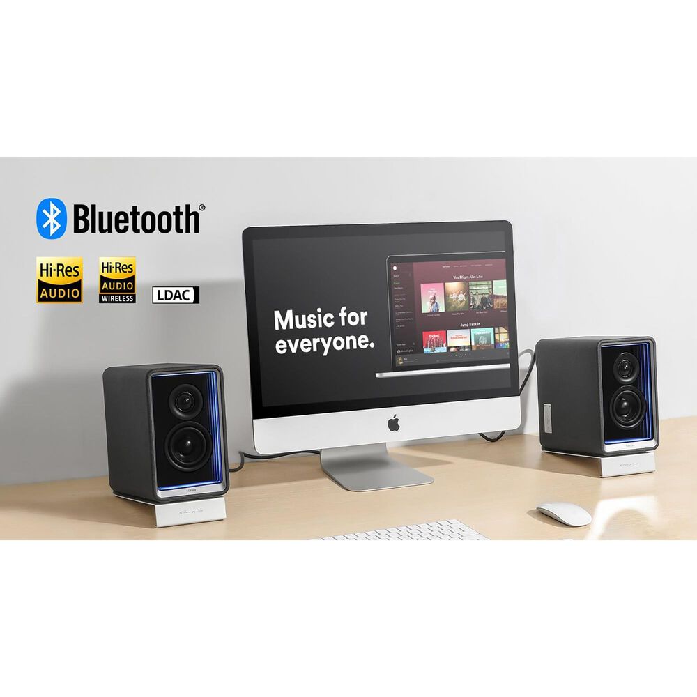 Edifier QR65 2.0 Hi-Res Audio Wireless Active Monitor Speakers Pair in Black, , large