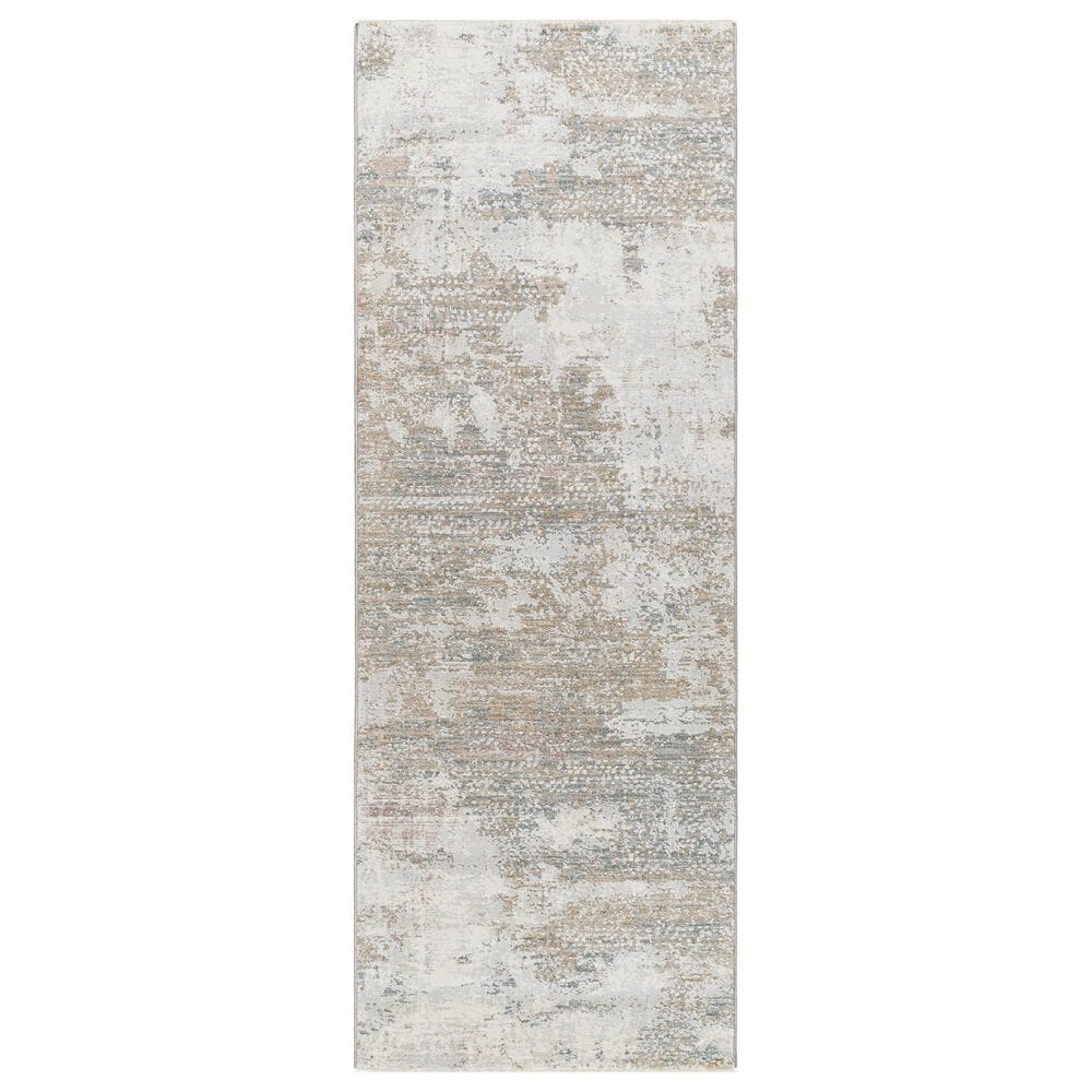 Surya Brunswick 2"7" x 7"3" Cream, Tan, Blue, Taupe, Dusty Pink and Seafoam Runner, , large