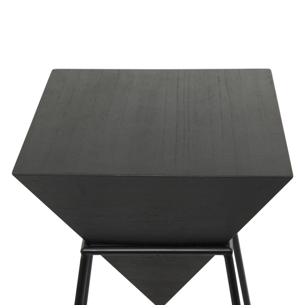 Maple and Jade Triangle End Table in Black, , large