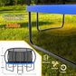 HOMLUX 12" Outdoor Trampoline with Enclosure Net and Ladder in Blue, , large