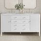 James Martin Vanities Myrrin 60" Double Vanity in Bright White with 3 cm Victorian Silver Quartz Top, , large
