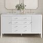 James Martin Vanities Myrrin 60" Double Vanity in Bright White with 3 cm Victorian Silver Quartz Top, , large