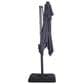 Furniture of America Sahar 8" LED Light Double Top Square Patio Umbrella with Base in Gray, , large