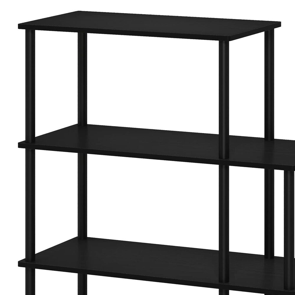 HOMLUX Turn-N-Tube 3-Tier Rolling Kitchen Shelf Cart in Americano and Black, , large