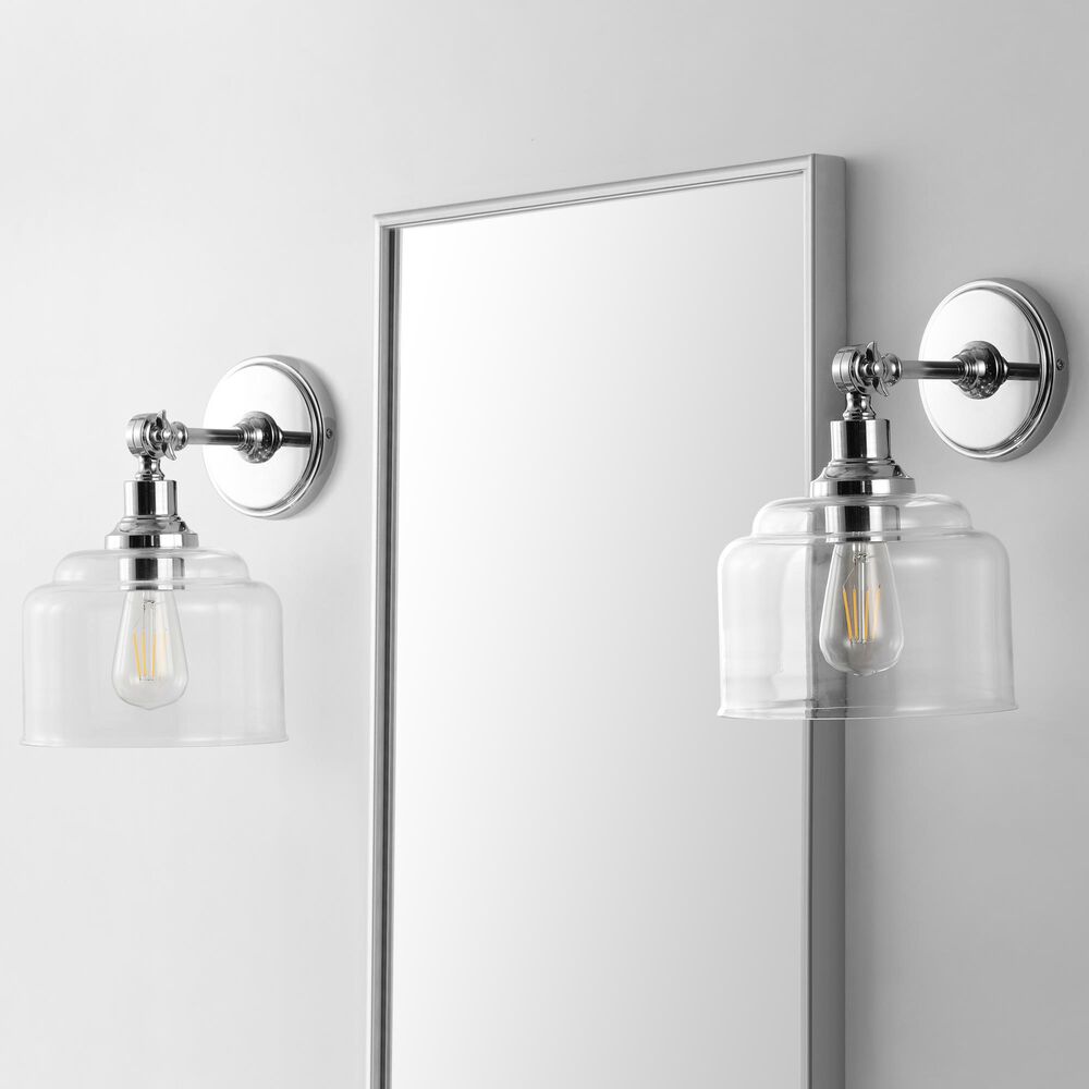 Safavieh Lansor Wall Sconce in Chrome (Set of 2), , large