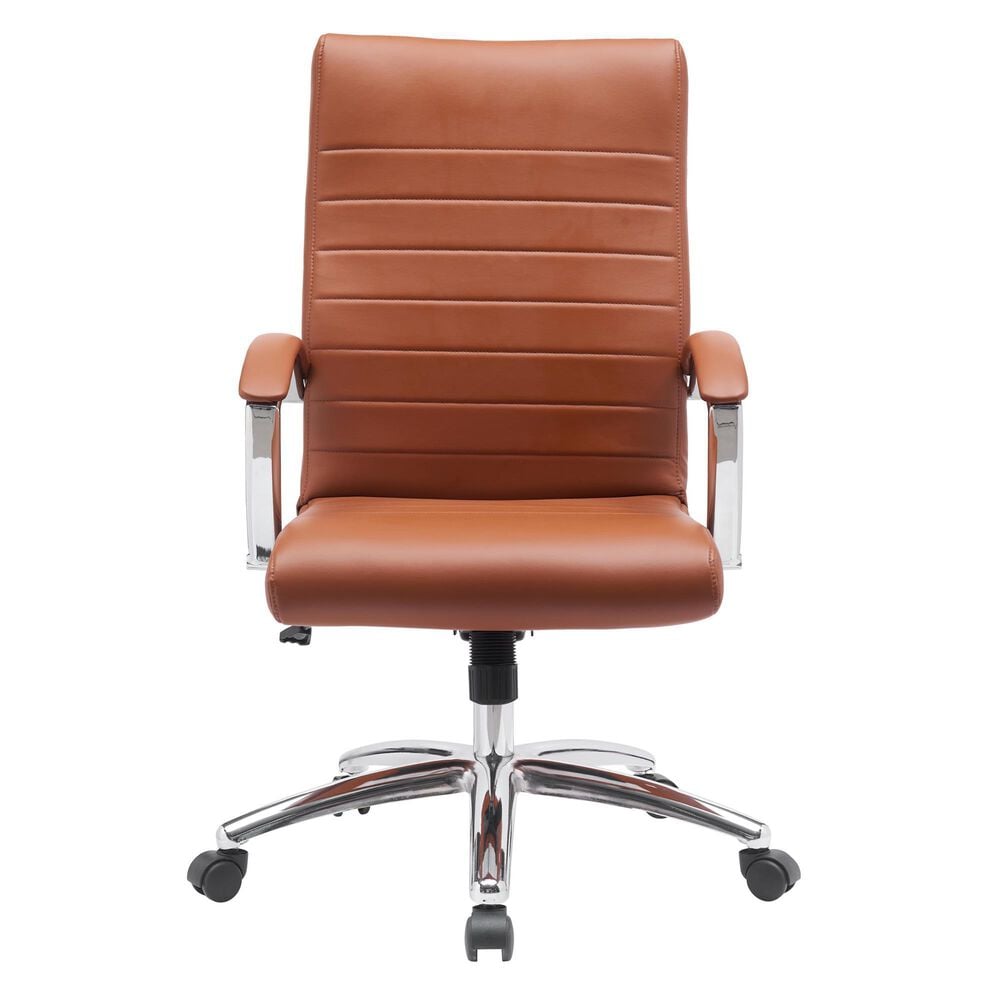 Global Seating Bonded Leather Executive Chair in Tan, , large