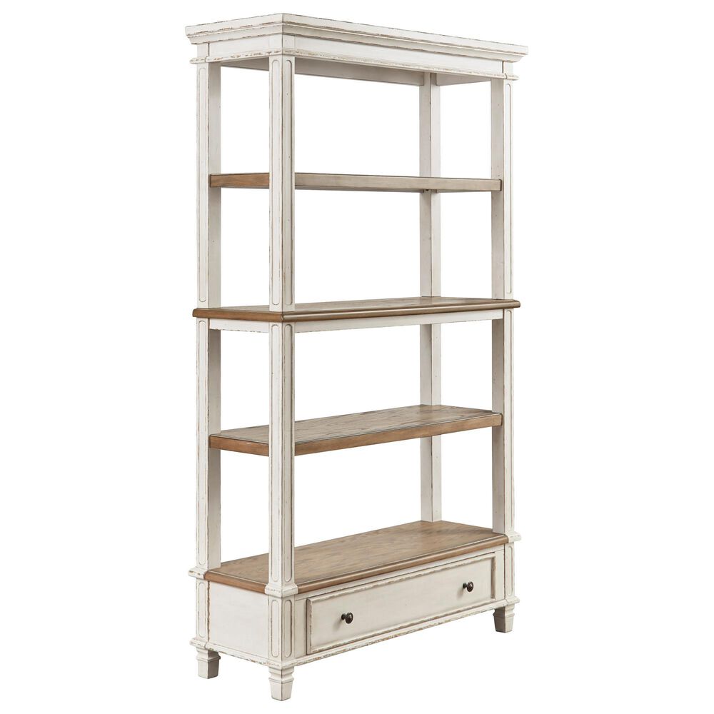 Ashley Realyn Bookcase in Brown and White, , large