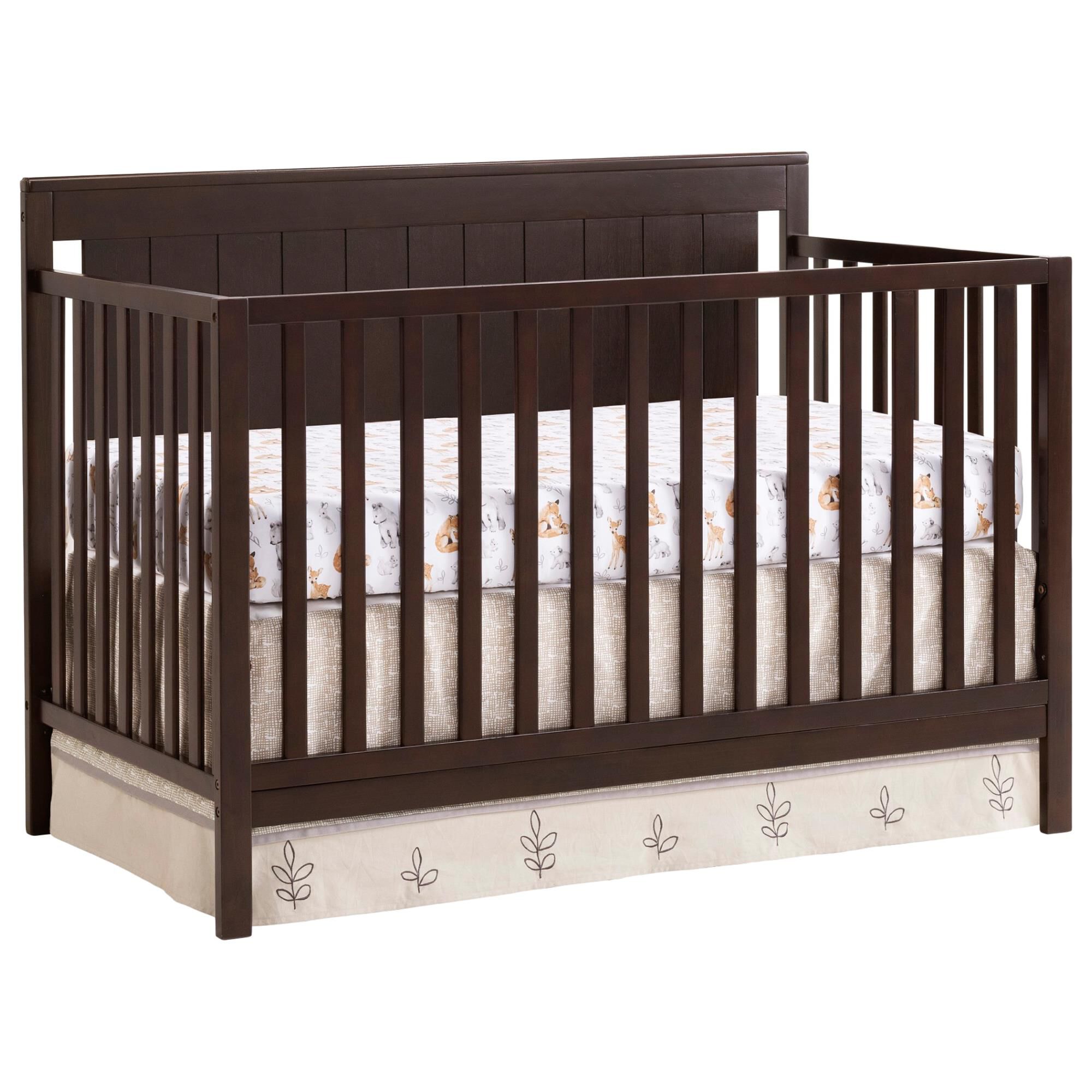 Oxford Baby Lazio 4 In 1 Convertible Crib in Espresso NFM
