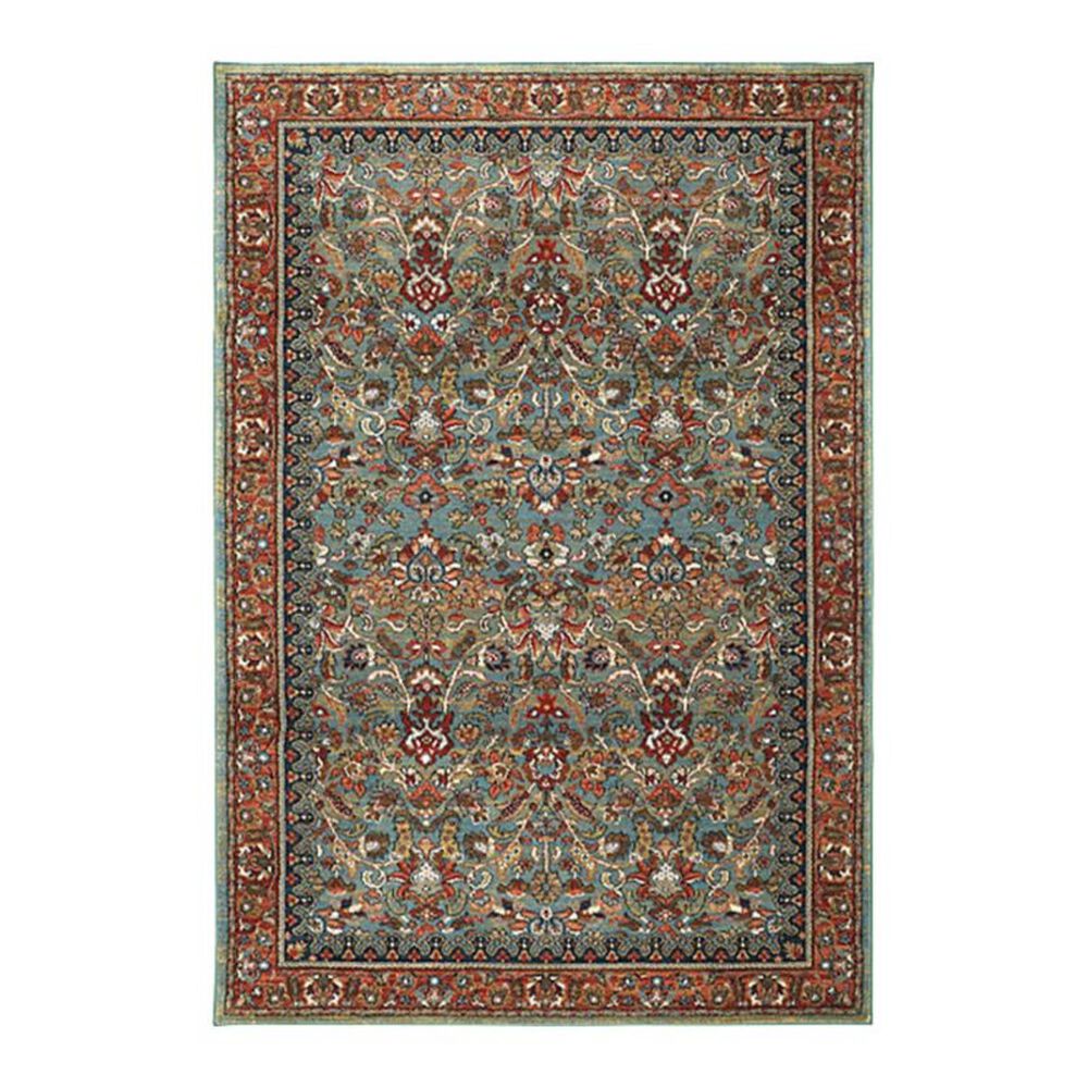Karastan Spice Market Tigris 90662 5"3" x 7"10" Aquamarine Area Rug, , large