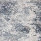 Safavieh Martha Stewart Cosmopolitan Waze Abstract 2"2" x 8" Cream and Blue Runner, , large
