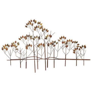 Maple and Jade 24" x 39" Nature Wall Decor in Green, Orange and Bronze, , large