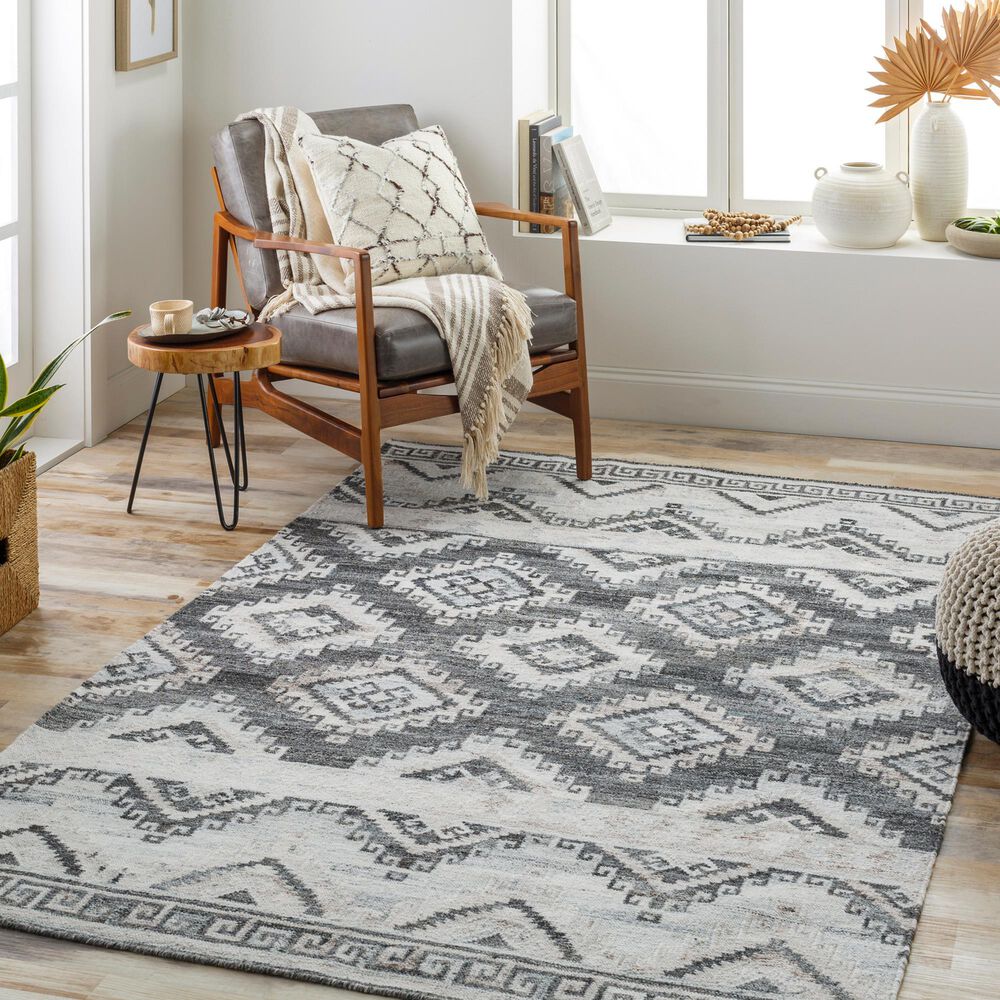 Surya Alyssa 9&#39; x 12&#39; Black, White, Gray and Brown Area Rug, , large