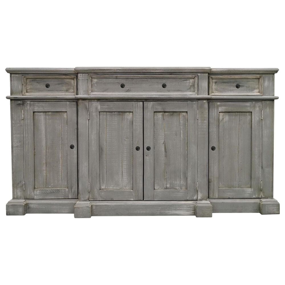 Santa Fe Rustic Michael Angelo Console in Feather Gray, , large