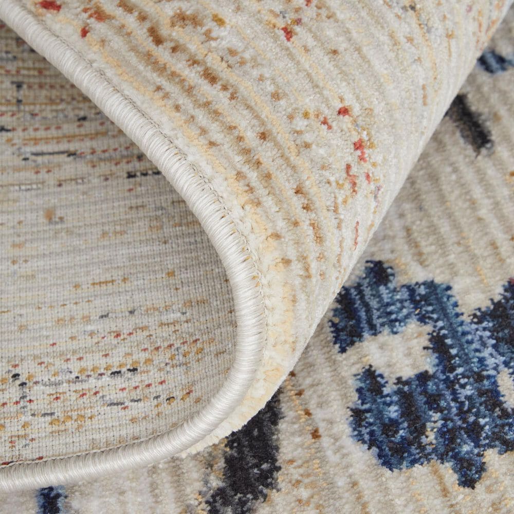 Feizy Sonora 7&#39;10&quot; x 10&#39;3&quot; Ivory and Blue Area Rug, , large