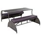 Hearth and Haven U Style Outdoor Loveseat with Convertible Seating in Gray, , large