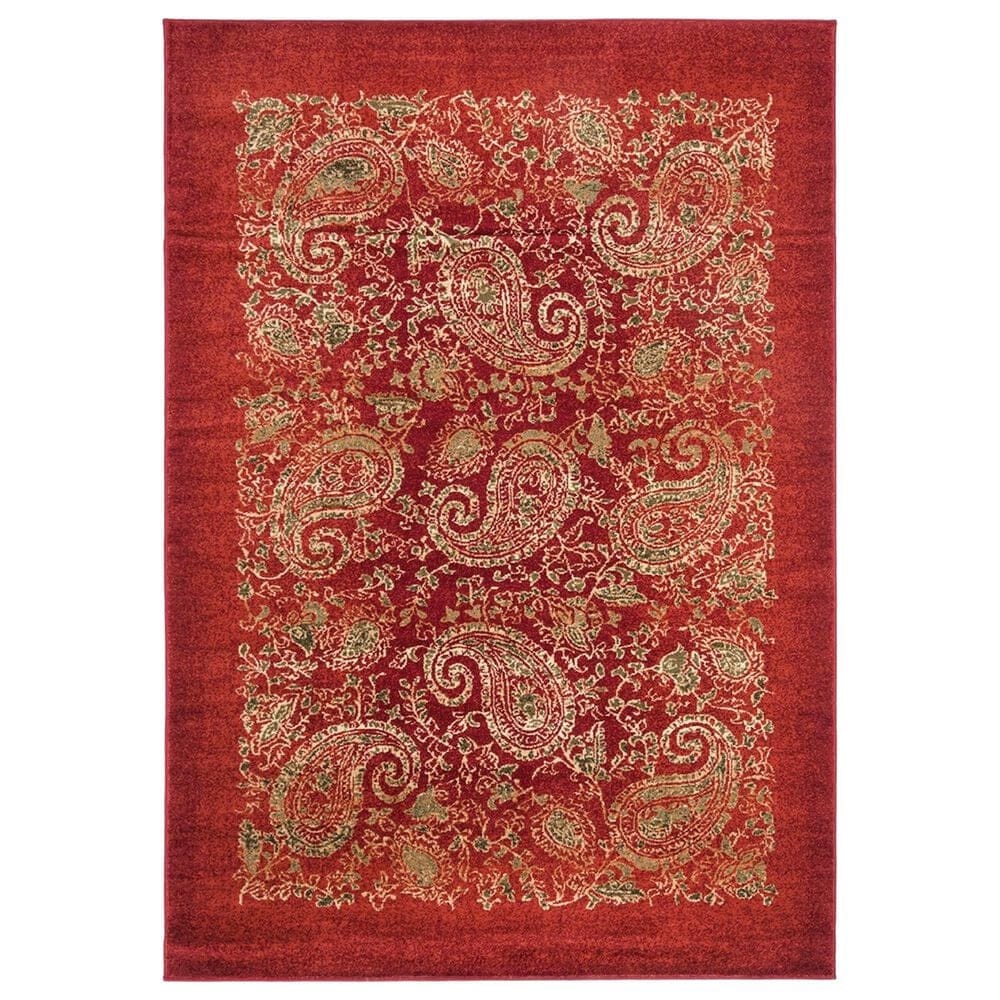 Safavieh Lyndhurst 8" x 11" Red and Multicolor Area Rug, , large