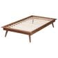 Baxton Studio Karine Twin Platform Bed Frame in Walnut Brown, , large