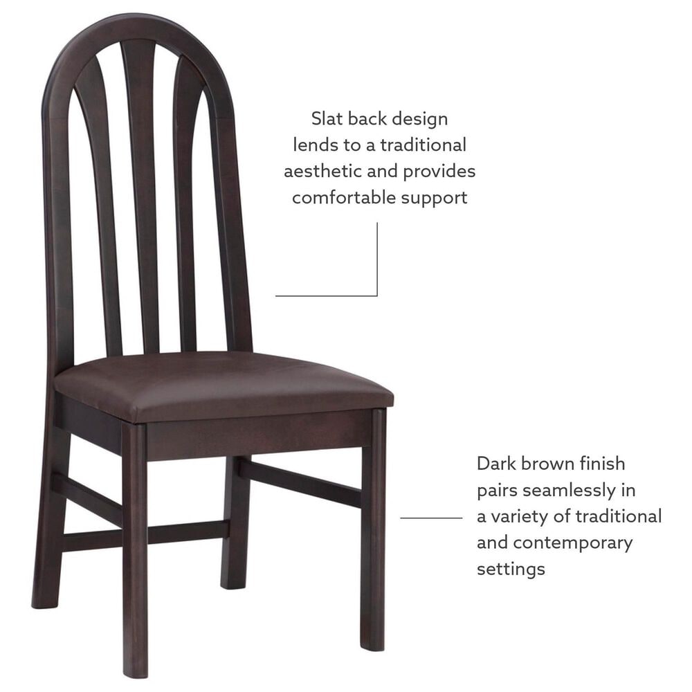 Linon Home Decor Jesper Side Chair in Dark Brown (Set of 2), , large