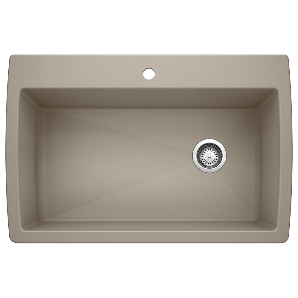 Blanco Diamond 34" Super Single Dual Mount Kitchen Sink in Truffle, , large