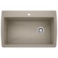 Blanco Diamond 34" Super Single Dual Mount Kitchen Sink in Truffle, , large