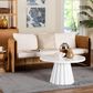 Baxton Studio Carina Stationary Sofa with Light Honey Rattan in Neutral, , large