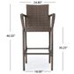Hearth and Haven Littleton Outdoor Bar Stool in Brown and Mocha (Set of 2), , large
