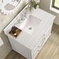 James Martin Vanities Lorelai 36" Single Vanity in Bright White with 3 cm Arctic Fall Solid Surface Top, , large