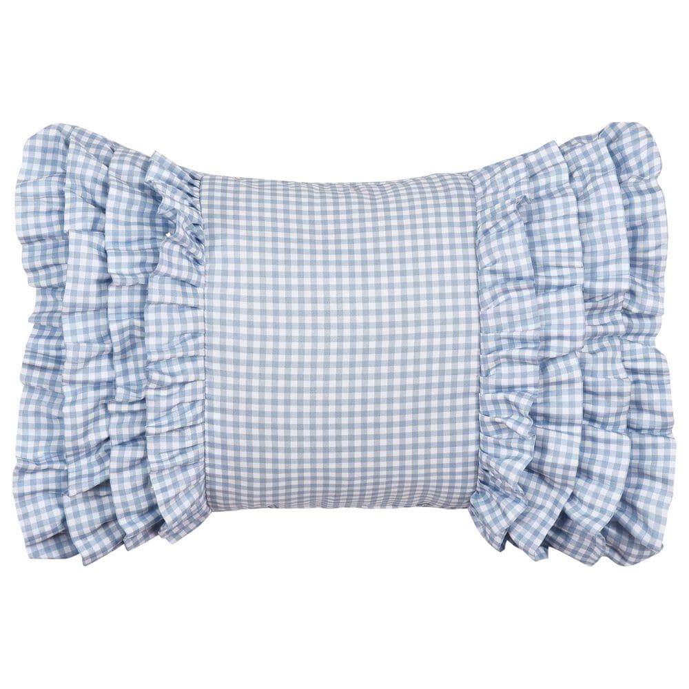 J. Queen New York Kourtney 13" x 19" Lumbar Pillow in Blue and White, , large