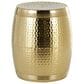Maple and Jade Handmade Drum Accent End Table in Gold, , large