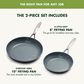 Green Pan Valencia Pro 2-Piece 8" and 10" Nonstick Frypan Set in Grey, , large