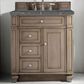 James Martin Vanities Bristol 30" Single Bathroom Vanity in Whitewashed Walnut with 3 cm Parisien Bleu Quartz Top and Rectangular Sink, , large